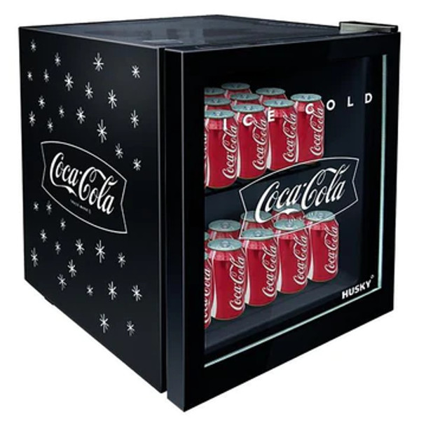 46L Coca-Cola Counter-Top Glass Door Beverage Cooler - Black