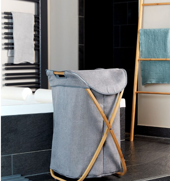 Wenko - Laundry Bin 79L - Bahari Range - Bamboo Grey