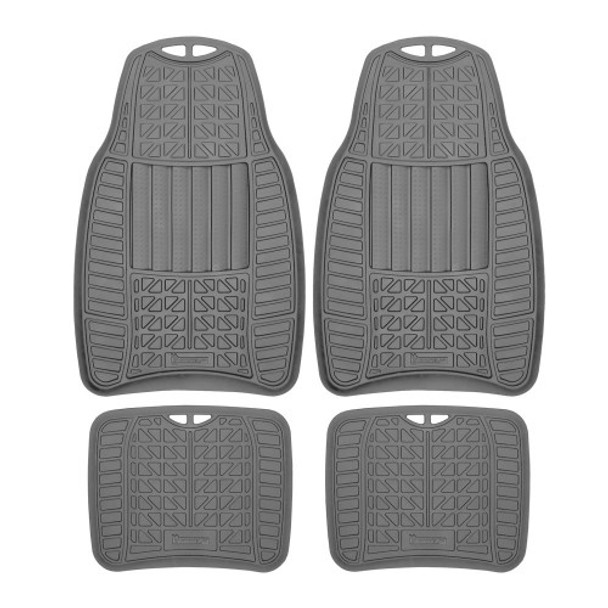 Michelin - 4 Piece All-Weather Rubber Car Floor Mat Set