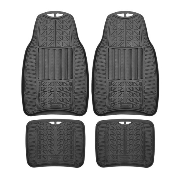 Michelin - 4 Piece All-Weather Rubber Car Floor Mat Set