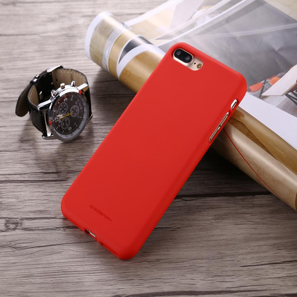 GOOSPERY SOFT FEELING for iPhone 8 Plus & 7 Plus   Liquid State TPU Drop-proof Soft Protective Back Cover Case(Red)