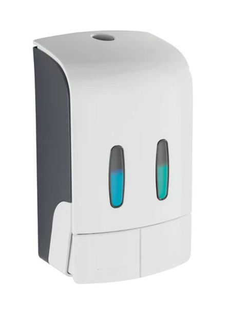 Wenko - 2-Chamber Disinfectant/Soap Dispenser - Tartas -White
