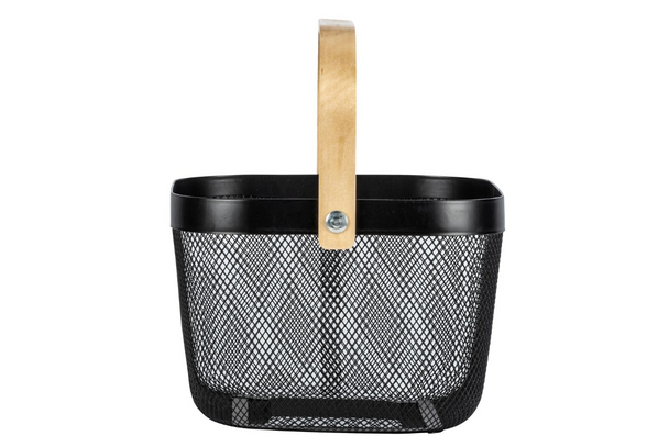 Wenko - Bathroom Basket - Padua Range - Bamboo / Steel