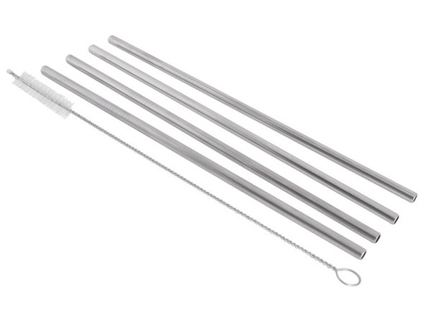 5-Piece Stainless Steel Straws & Pipe Cleaner