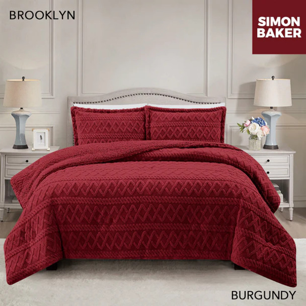 Brooklyn – Luxury Jacquard Sherpa Comforter Set