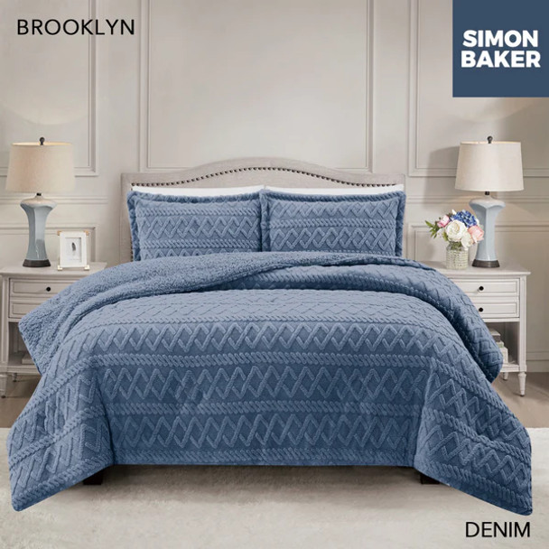 Brooklyn – Luxury Jacquard Sherpa Comforter Set