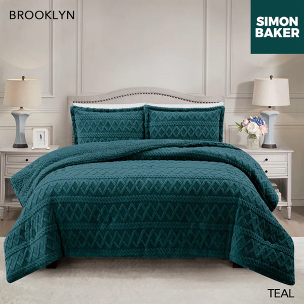 Brooklyn – Luxury Jacquard Sherpa Comforter Set