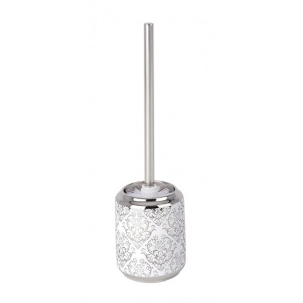 Wenko - Toilet Brush - Barock Range - Ceramic - White/Silver