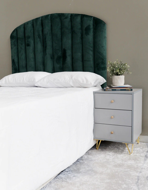 Rochester Headboard - Double -  Velvet Green