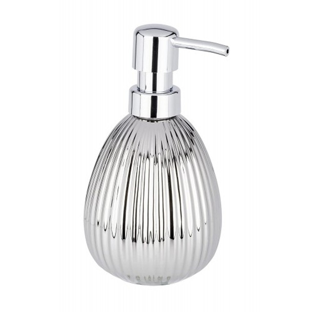 Wenko - Soap Dispenser - Polaris Range - Silver Riff - Ceramic