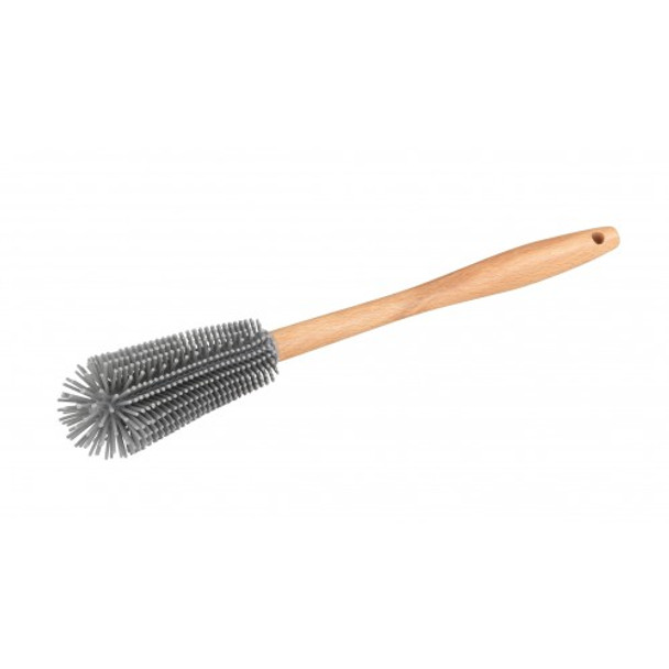 Wenko Silicone and Beechwood Washing-Up Brush (Grey)