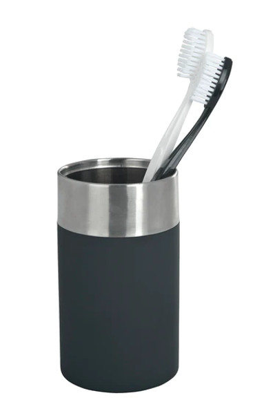 Wenko - Toothbrush Tumbler - Creta - Pp/Steel - Black