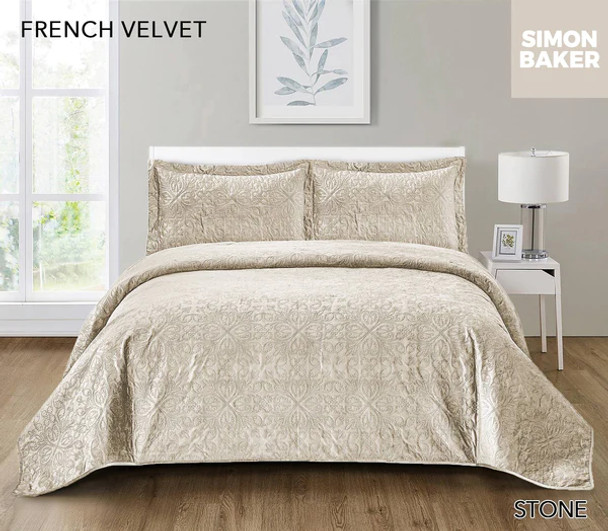 Simon Baker - French Velvet Bedspread Set