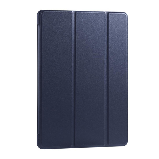 Huawei MediaPad T5 10 inch 3-folding Horizontal Flip PU Leather + Shockproof Honeycomb TPU Case with Holder(Dark Blue)