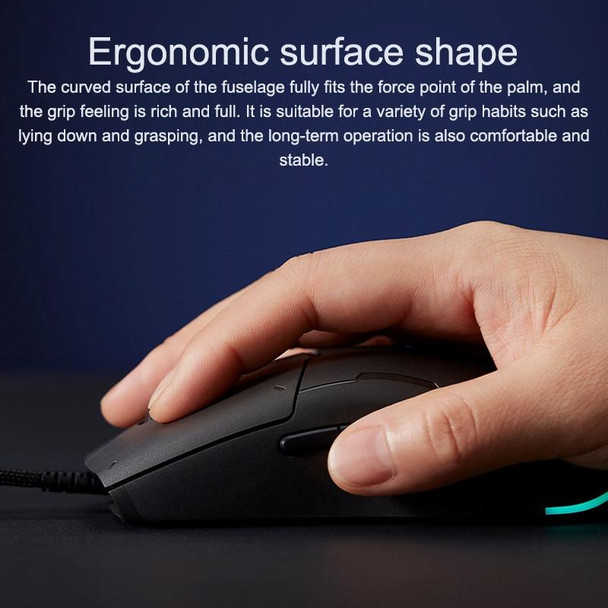 Original Xiaomi 6200DPI USB Wired Game Mouse Lite with RGB Light