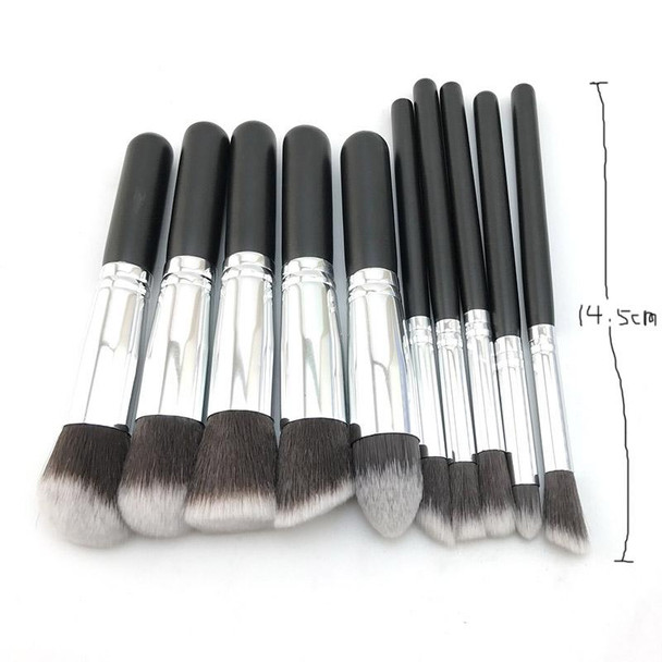 10 PCS Makeup Brushes Set Makeup Tool Powder Eyeshadow Pencil Cosmetic Set (Pink Gold)