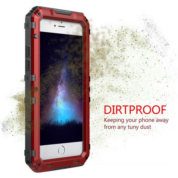 Waterproof Dustproof Shockproof Zinc Alloy + Silicone Case for iPhone 6 Plus & 6s Plus (Red)