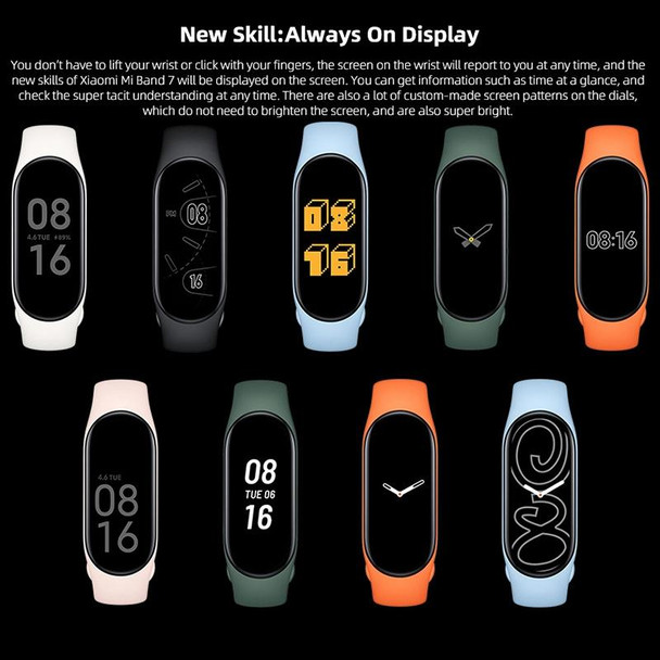 Original Xiaomi Mi Band 7 Smart Watch, 1.62 inch AMOLED Screen, Support Blood Oxygen Monitoring / 120 Sport Modes / 15-days Battery Life(Black)