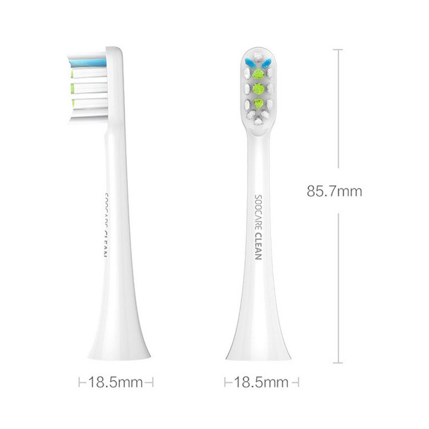 2 PCS Original Xiaomi Youpin General Cleaning Replacement Brush Heads for Xiaomi Soocare Sonic Electric Toothbrush (HC7711W)(Black)