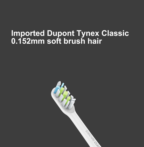 2 PCS Original Xiaomi Youpin General Cleaning Replacement Brush Heads for Xiaomi Soocare Sonic Electric Toothbrush (HC7711W)(Black)