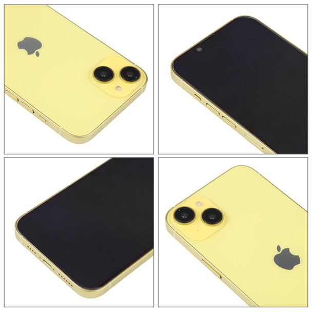 For iPhone 14 Black Screen Non-Working Fake Dummy Display Model(Yellow)