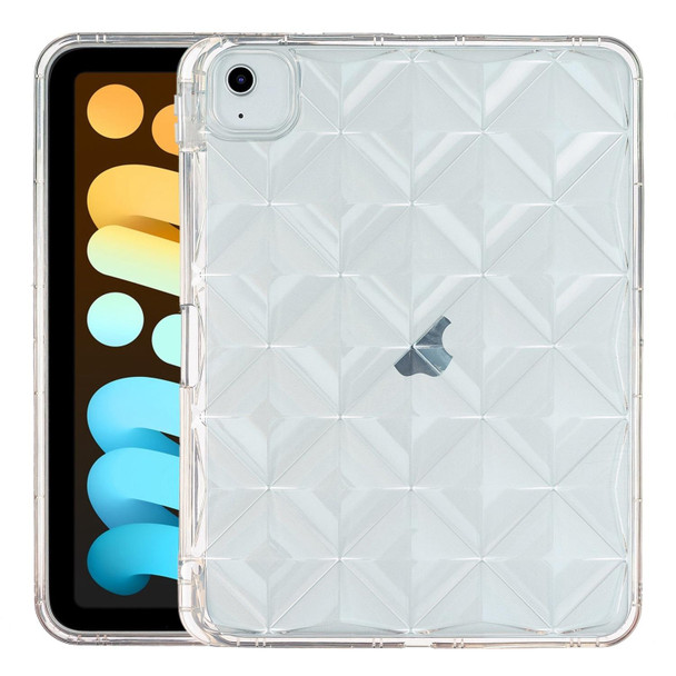 Diamond Texture TPU Airbag Tablet Case For iPad mini 6(Transparent)