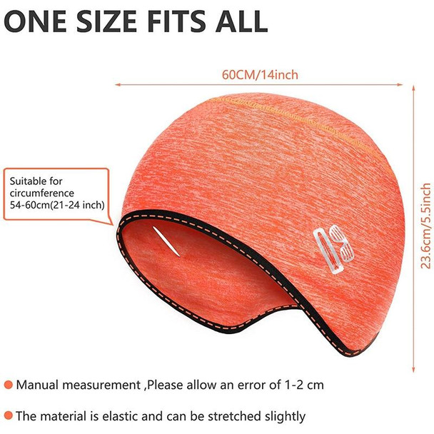 Outdoor Sports Warm Ear Hat Helmet Lining Winter Riding Skull Cap, Size: Free Code(White gray)