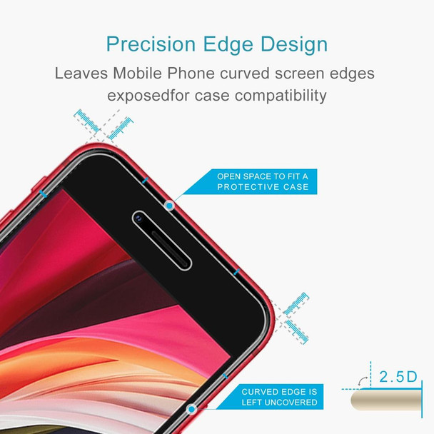 50 PCS for iPhone SE & 5 & 5S & 5C 0.26mm 9H Surface Hardness 2.5D Explosion-proof Tempered Glass Film, No Retail Package