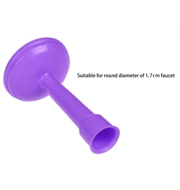 2 PCS Faucet Splash Water-saving Shower Bath Adjustable Valve Filter Water Saving Devices, Large Size: 6.5 x 15cm, Suitable for 17mm Diameter Round Faucets(Purple)