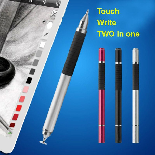 2 in 1 Stylus Touch Pen + Ball Pen for iPhone 6 & 6 Plus / 5 & 5S & 5C, iPad Air 2 / iPad mini 1 / 2 / 3 / New iPad (iPad 3) / iPad and All Capacitive Touch Screen(Silver)