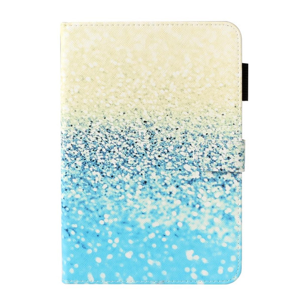 For iPad 10.2 Cross Texture Painted Horizontal Leatherette Case with Sleep / Wake-up Function & Card Slot & Holder & Wallet(Blue Sand)