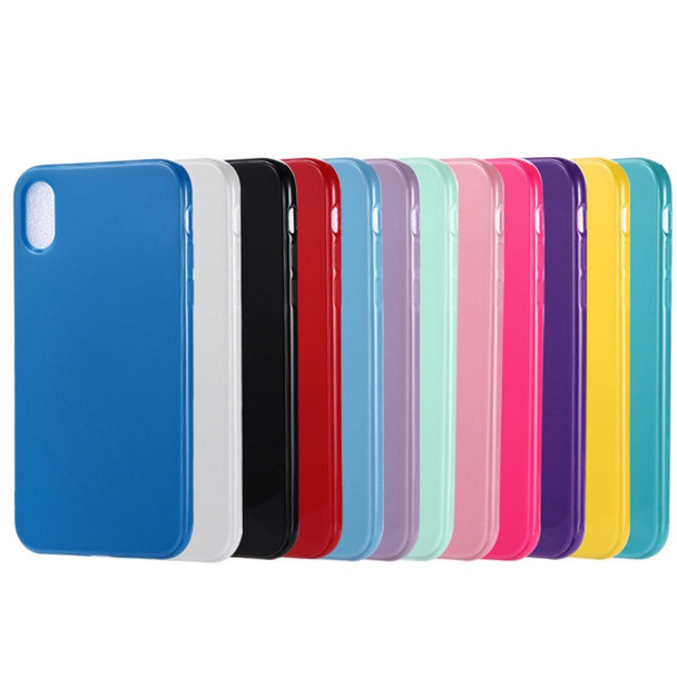 For iPhone XR Candy Color TPU Case(White)