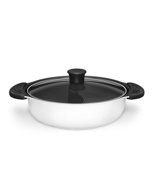 Original Xiaomi Zhiwu Soup Pot Household 4L Non-stick Food Stockpot Aluminum Alloy Electric Hot Pot(White)