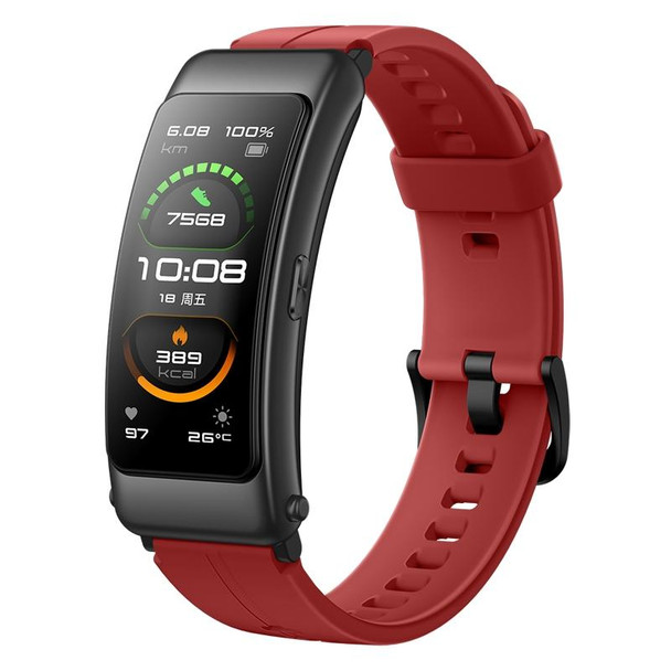 Original Huawei Band B6 FDS-B19 1.53 inch AMOLED Screen IP57 Waterproof Smart Bluetooth Earphone Wristband Bracelet, Sport Version, Support Heart Rate Monitor / Information Reminder / Sleep Monitor (Coral Red)