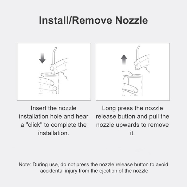 4 PCS / Set Original Xiaomi Mijia Electric Tooth Irrigator Nozzle for HCB6415 (White)