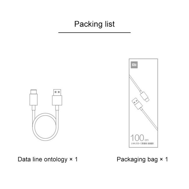 Original Xiaomi Youpin ZMI Type-C / USB-C Charging Cable, Regular Version, Length: 1m(Black)