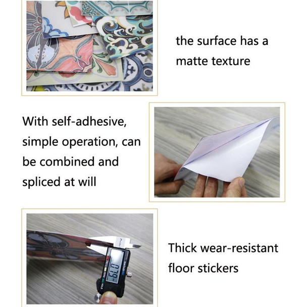 Thickened Wall Stickers Wallpaper Self-Adhesive PVC Floor Tile Stickers Waterproof And Wear-Resistant Floor Stickers(E)