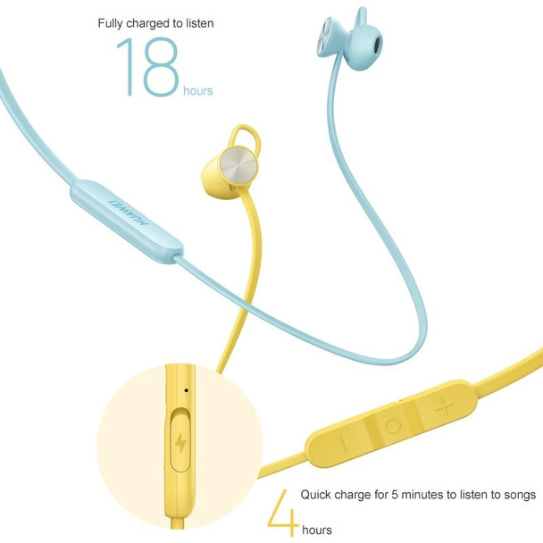 Original Huawei FreeLace Wireless Earphone Vibrant Edition (Muxi Yellow)