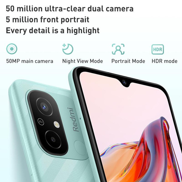 Xiaomi Redmi 12C, 50MP Camera, 4GB+128GB, 5000mAh Battery, Face ID & Fingerprint Identification, 6.71 inch MIUI 13 MediaTek Helio G85 Octa Core up to 2.0GHz, Network: 4G, Dual SIM, Not Support Google Play(Violet)