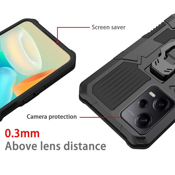 For Xiaomi Redmi Note 12 Pro 5G Global Armor Warrior Shockproof PC + TPU Phone Case(Black)