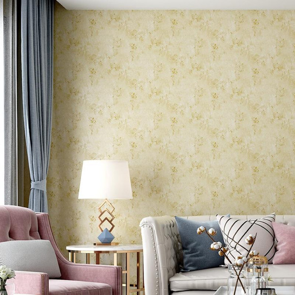 0.53x3m Retro 3D Stereo Plum Blossom Wallpaper Bedroom Living Room TV Background Wall Self-Adhesive Wallpaper(9904-1 Light Yellow B Version)