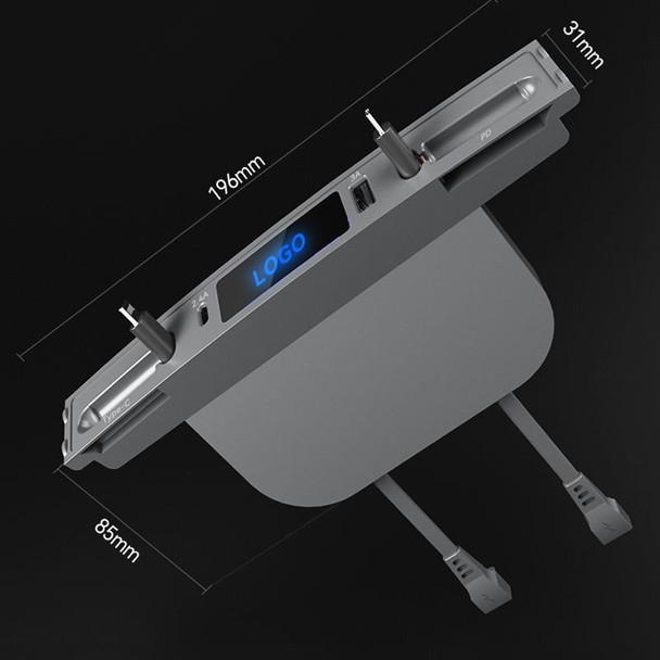 For Tesla Model 3 / Y 27W Quick Interior Charger Intelligent USB-C/Type-C Docking Station HUB