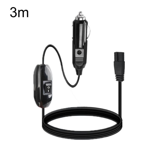 12V/24V Car Refrigerator Cable B Suffix Cigarette Lighter Plug Power Cord, Length: 3m With Switch