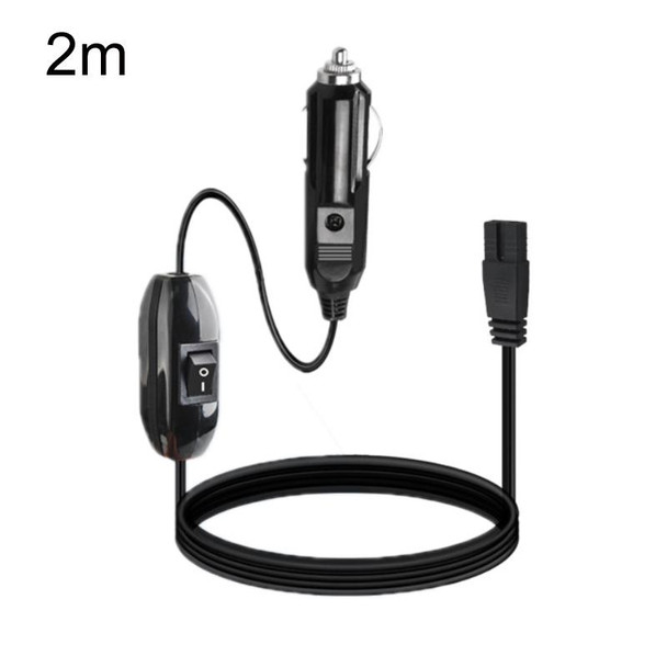 12V/24V Car Refrigerator Cable B Suffix Cigarette Lighter Plug Power Cord, Length: 2m With Switch