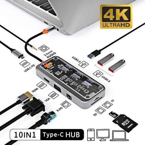 10-In-1 Docking Station Hub