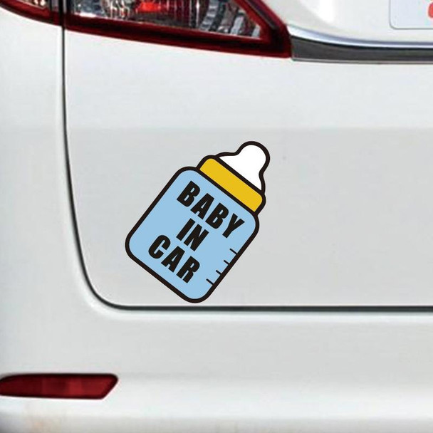 10 PCS There Is A Baby In The Car Stickers Warning Stickers Style: CT223O Triangle Boy Adhesive Stickers