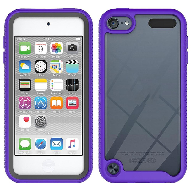 iPod Touch 5 / 6 / 7 Two-layer Design Shockproof PC + TPU Protective Case(Purple)