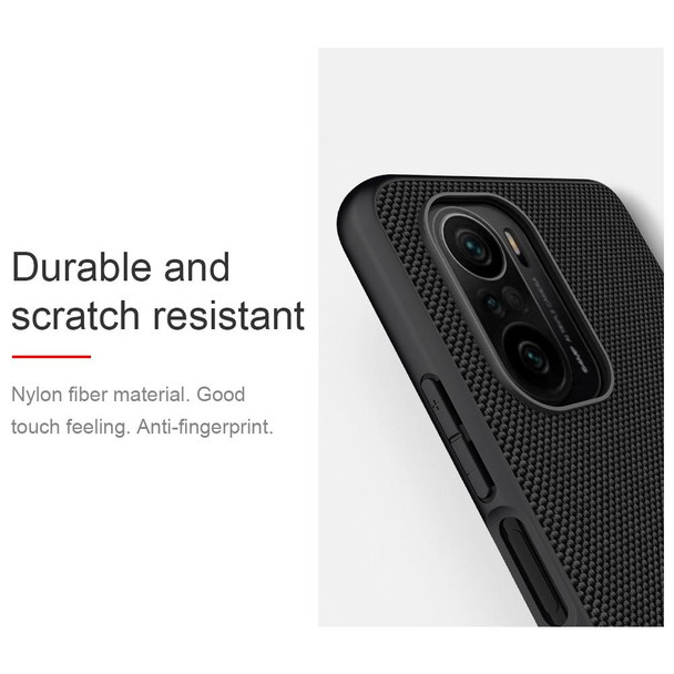 For Xiaomi Redmi K40 / K40 Pro / K40 Pro+ NILLKIN Shockproof TPU + PC Textured Phone Case(Black)