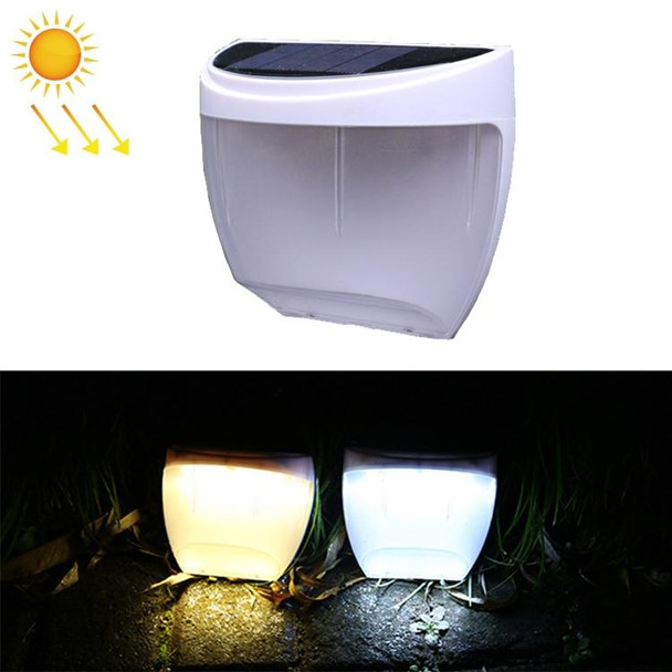 8 LED Light Control Solar Garden Wall Light Outdoor Fence Light Lawn Light Street Lamp(Warm Light)