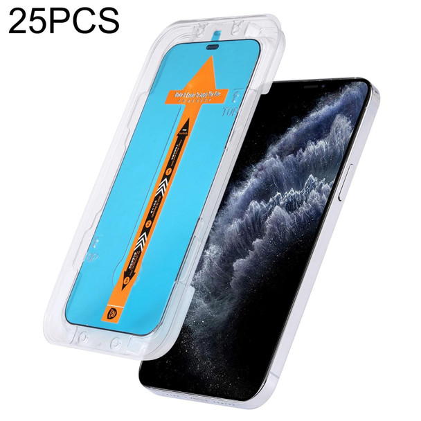 25 PCS Fast Attach Dust-proof Anti-static Tempered Glass Film - iPhone 11 Pro / XS / X